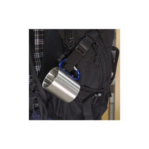 Cana metal inox cu maner albastru [2]