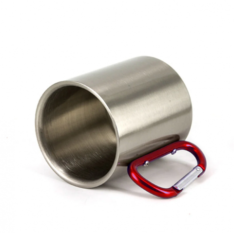 Cana metal inox cu maner rosu [3]