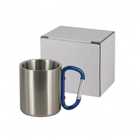 Cana metal inox cu maner albastru [2]