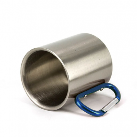 Cana metal inox cu maner albastru [3]