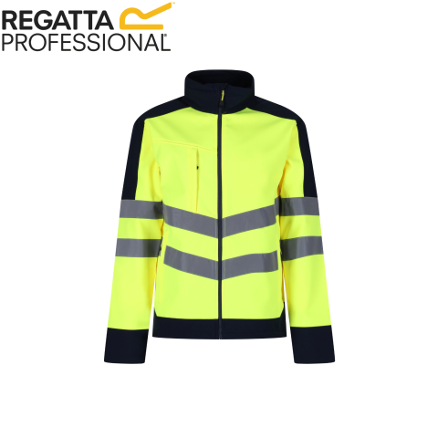 Jachete & veste personalizate - Jacheta softshell Hi-vision barbati, 310 g/m², Regatta Proffesional