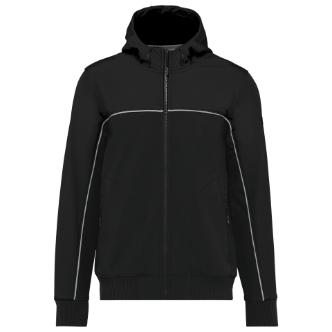 Jacheta softshell barbati, 96% poliester / 4% elastan,WK Designed to work, 300 g/m2 [1]