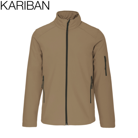 Jachete & veste personalizate - Jacheta softshell barbati, 95% poliester, 5% elastan, 300 g/m², Kariban