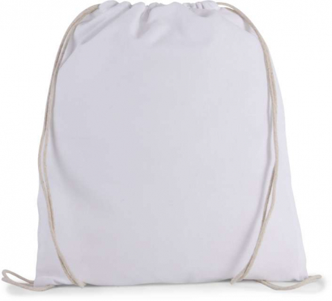 Sac de umar cu snur cu manere albe, 100% bumbac [2]