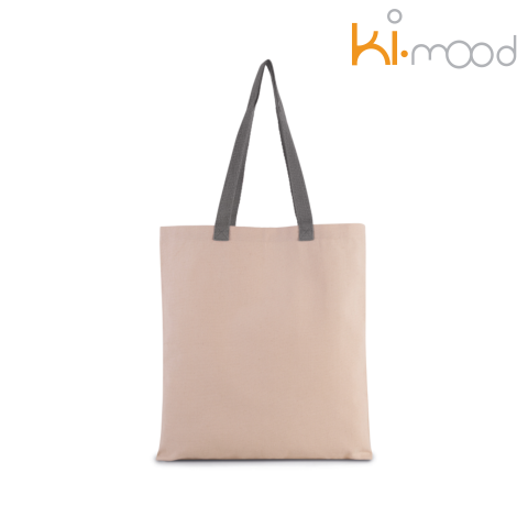 Sacose si rucsacuri - Sacosa clasica pentru cumparaturi, din panza de bumbac, manere contrastante