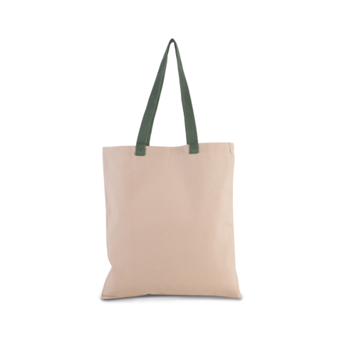 Sacosa clasica pentru cumparaturi, din panza de bumbac, manere contrastante [4]