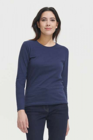 Tricouri clasice - Tricou dama maneca lunga, 100% bumbac semi-pieptănat,190 g/m², SOL'S