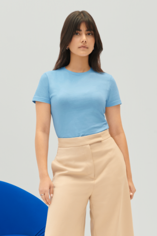 Tricouri clasice - Tricou clasic dama, 100% bumbac,150 g/m² (alb – 145 g/m²), Gildan