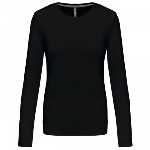 Tricou clasic maneca lunga dama, 100% bumbac,180 g/m², Kariban [2]