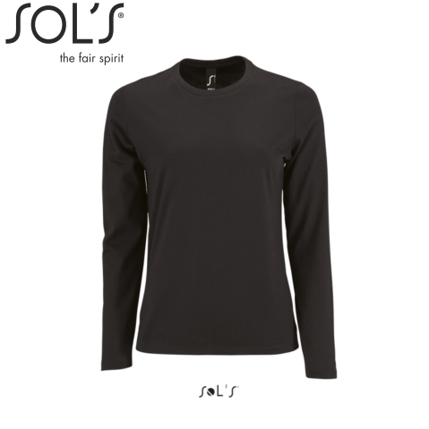 Tricouri personalizate - Tricou dama maneca lunga, 100% bumbac semi-pieptănat,190 g/m², SOL'S