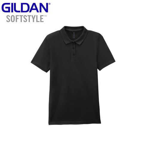 Tricouri polo personalizate - Tricou polo dama, 100% bumbac,170 g/m² (alb – 165 g/m²), Gildan