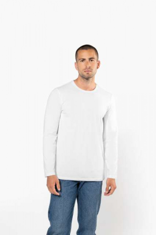 Tricouri clasice - Tricou barbati maneca lunga, 97% bumbac - 3% elastan 160 g/m2 , Kariban