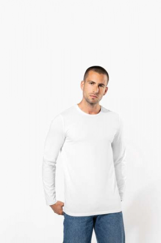 Tricou barbati maneca lunga, 97% bumbac - 3% elastan 160 g/m2 , Kariban [2]