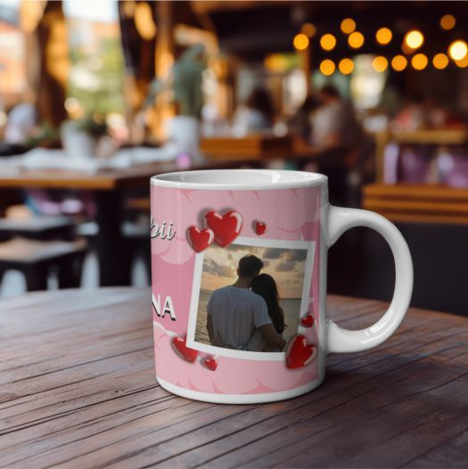 Cana personalizata "Te voi iubii pentru totdeauna " cu 2 imagini [2]