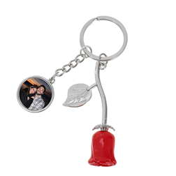 Brelocuri - Breloc metalic Trandafir