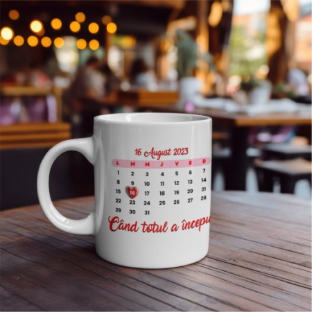 Cani Personalizate - Cana personalizata cu data si imagine