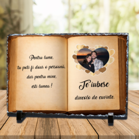 CADOURI PERSONALIZATE - Placa ardezie tip carte