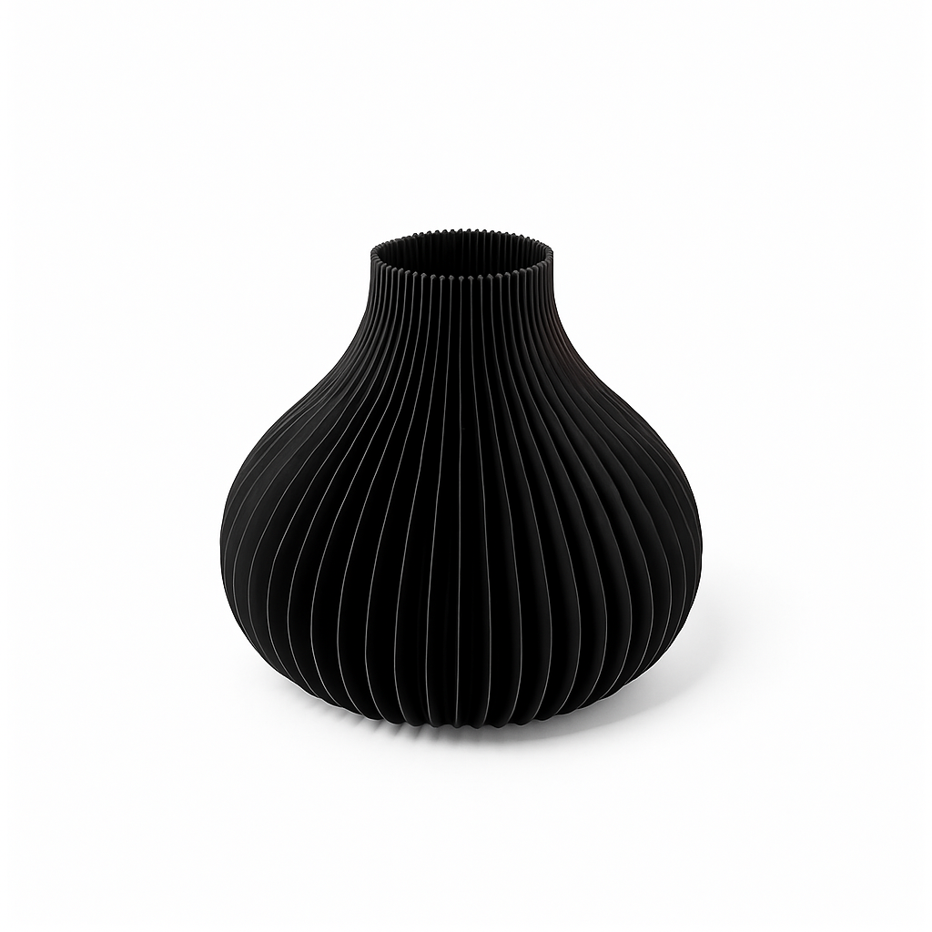 Vaza decorativa neagra cu design modern [4]