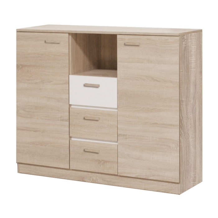 Comoda sonoma/alb andersen, 130 cm, EF2K, Effect [1]