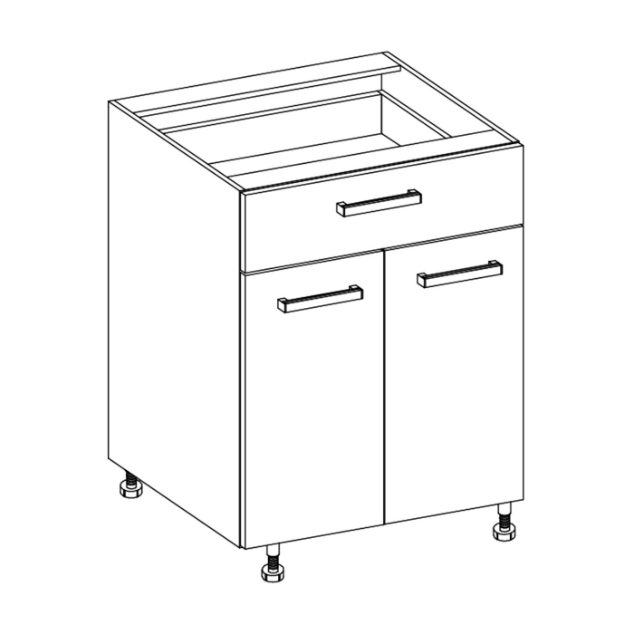 Corp inferior cu 2 usi, sertar si raft, 80 cm, GLA-6D, Glamour Green [4]