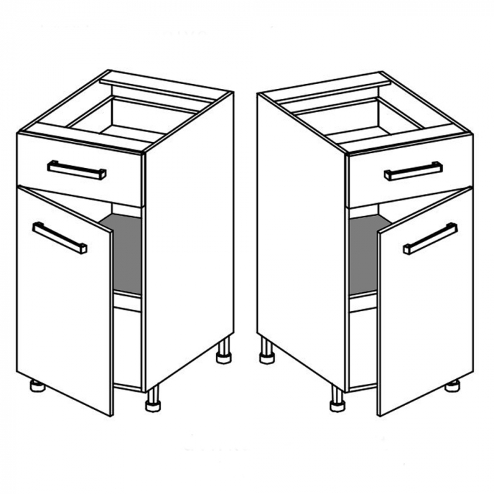 Corp inferior cu sertar si raft, 30 cm, PRE-1D, Premio [2]