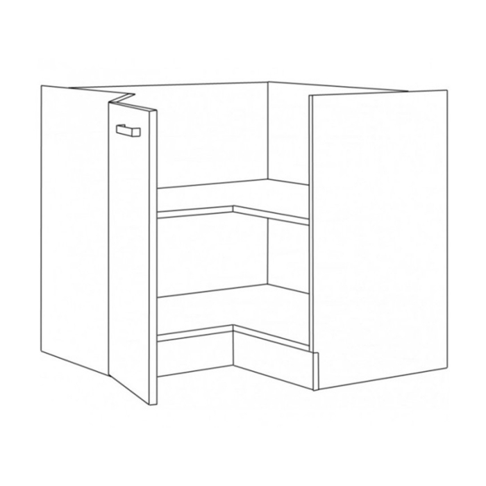 Corp inferior pe colt, 100x70 cm, pe partea dreapta, GLA-14D P, Glamour Green [3]