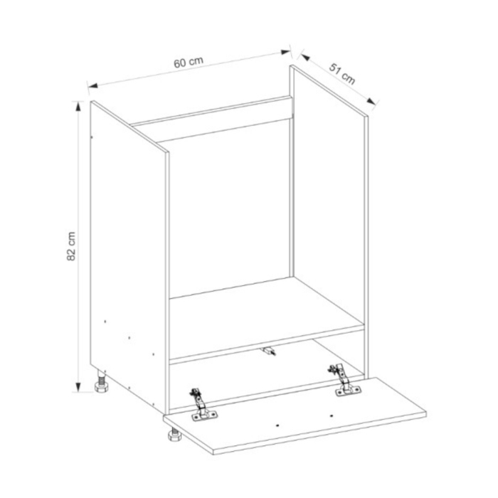 Corp inferior pentru cuptor incorporat, 60 cm, GLA-17D, Glamour Green [4]