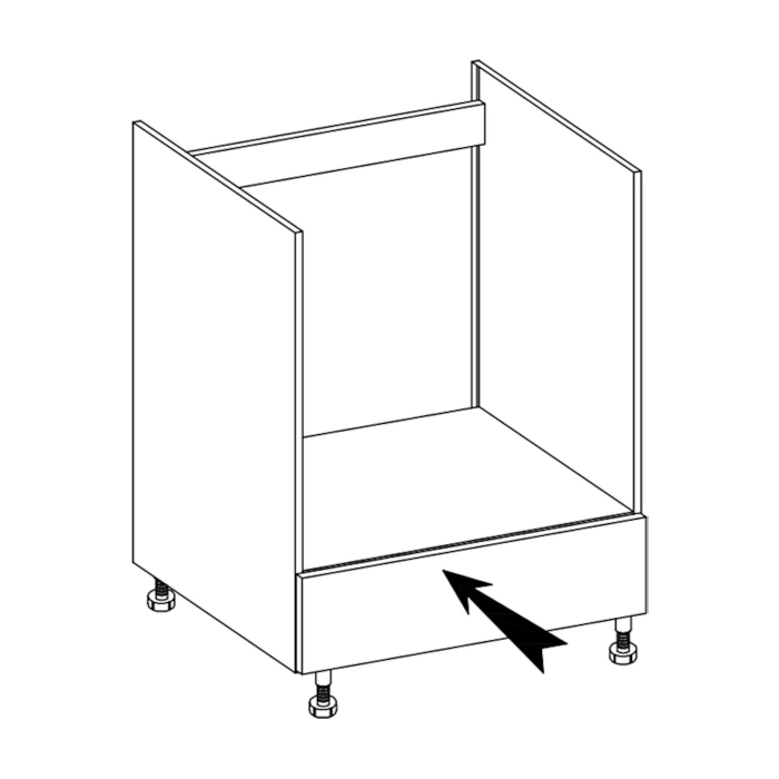 Corp inferior pentru cuptor incorporat, 60 cm, GLA-17D, Glamour Green [2]