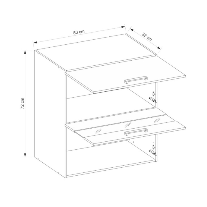 Corp suspendat cu 2 usi, 80 cm, GLA-41G, Glamour Green [3]