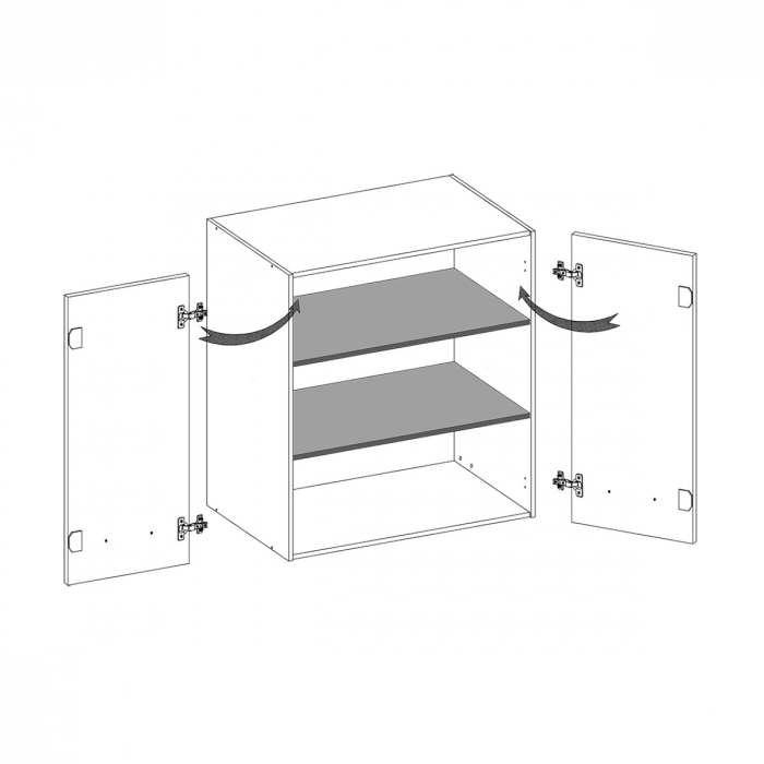 Corp suspendat cu 2 usi si 2 rafturi, 80 cm, SM-43G, Smart Congo [3]