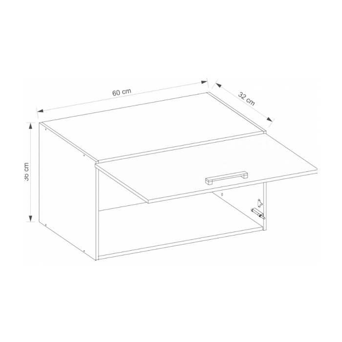 Corp suspendat cu o usa, 60 cm, SM-36G, Smart Congo [3]