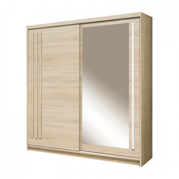 Dulap cu 2 usi glisante, sonoma, 200 cm, EF2-200, Effect [1]