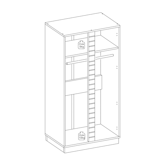 Dulap living cu 2 usi, 86 cm, VG1, Val Gardena [2]