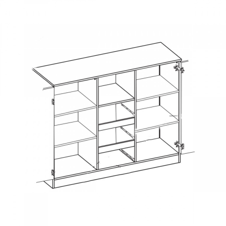 Comoda sonoma/alb andersen, 130 cm, EF2K, Effect [1]