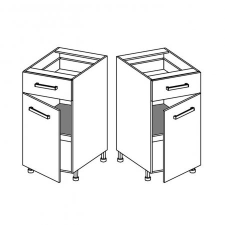 Corp inferior cu sertar si raft, 30 cm, SM-1D, Smart [2]