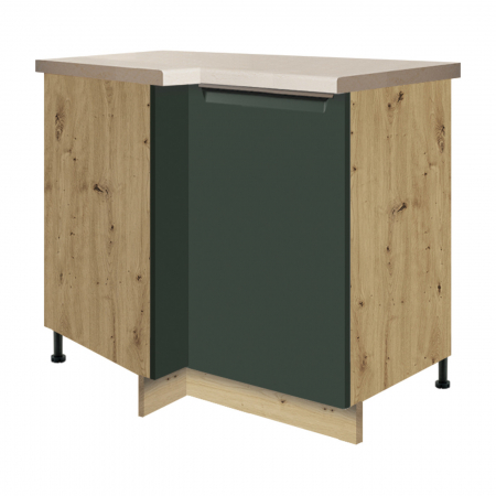 Corpuri - Corp inferior pe colt, 100x70 cm, pe partea dreapta, GLA-14D P, Glamour Green