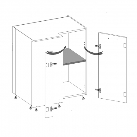 Corp inferior pe colt, 100x70 cm, pe partea dreapta, SM-14D P, Smart Congo [3]