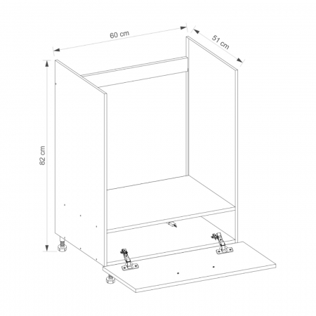 Corp inferior pentru cuptor incorporat, 60 cm, SM-17D, Smart Congo [1]