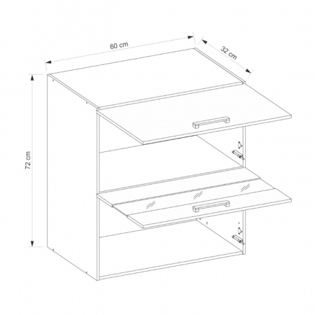 Corp suspendat cu 2 usi, 60 cm, GLA-40G, Glamour Green [2]