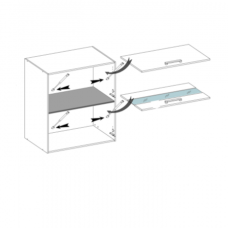 Corp suspendat cu 2 usi, 60 cm, GLA-40G, Glamour Green [3]