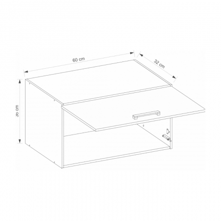 Corp suspendat cu o usa, 60 cm, SM-36G, Smart Congo [2]