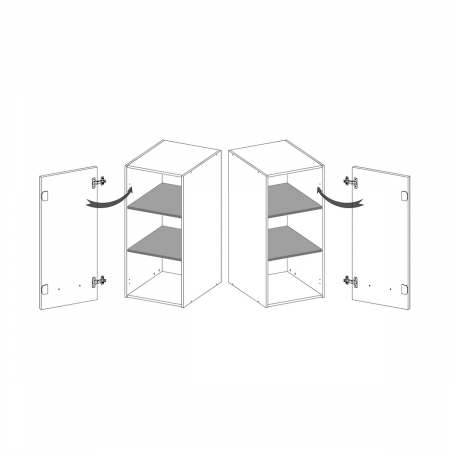 Corp suspendat cu o usa si raft, 30 cm, SM-30G, Smart Congo [2]