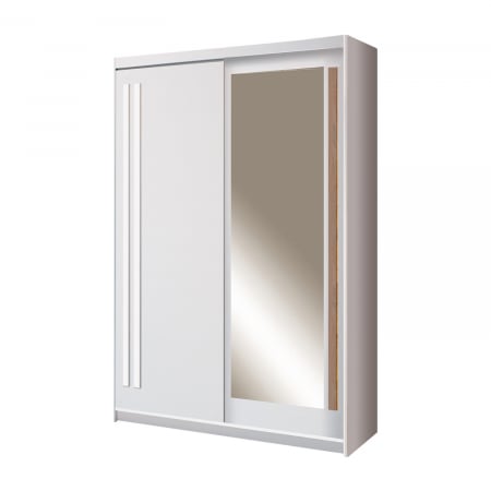 Dormitor - Dulap cu 2 usi glisante, alb, 150 cm, EF1-150, Effect