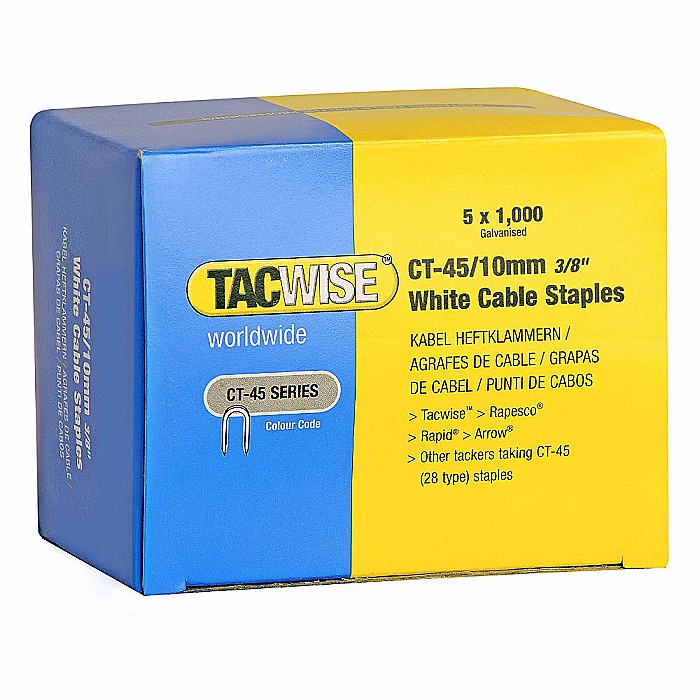 Capse Tacwise CT-45/10 10mm cutie de 5000bucati (5 x 1000) albe [2]
