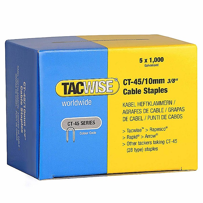 Capse Tacwise CT-45/10 10mm cutie de 5000bucati (5 x 1000) Galvanizate [2]