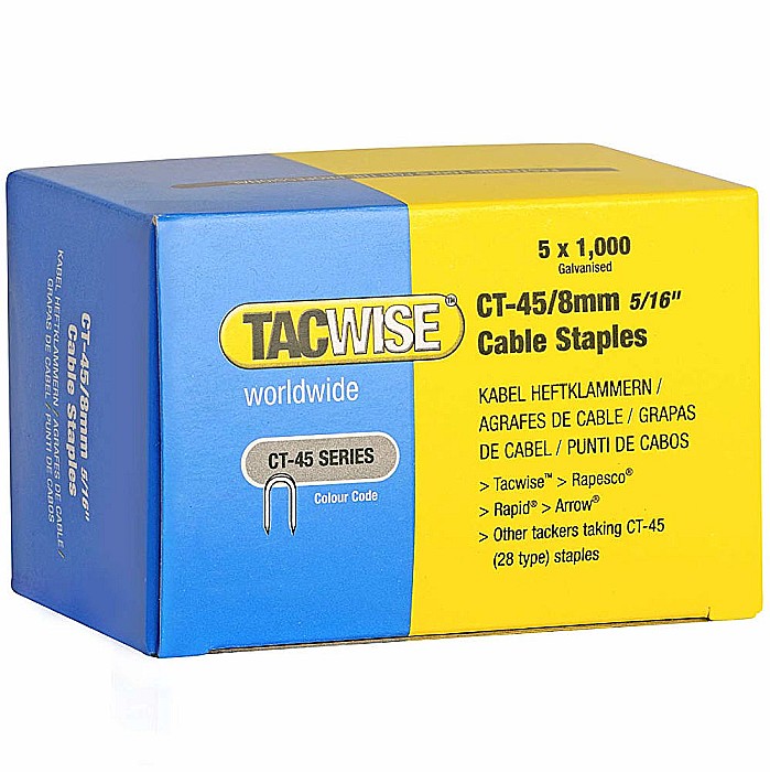 Capse Tacwise CT-45/8 8mm cutie de 5000bucati (5 x 1000) Galvanizate [2]
