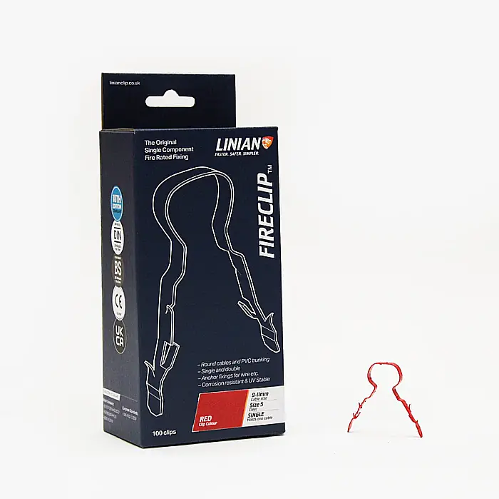 FIRECLIP, Clema rapida metalica pentru fixare cabluri, alba, 6-8mm, 1 cablu, LINIAN [2]