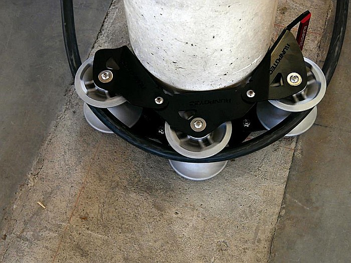 Ghidaj cablu cu 3 role, Ø rola - 130 mm, Ø cablu - max 100 mm [6]