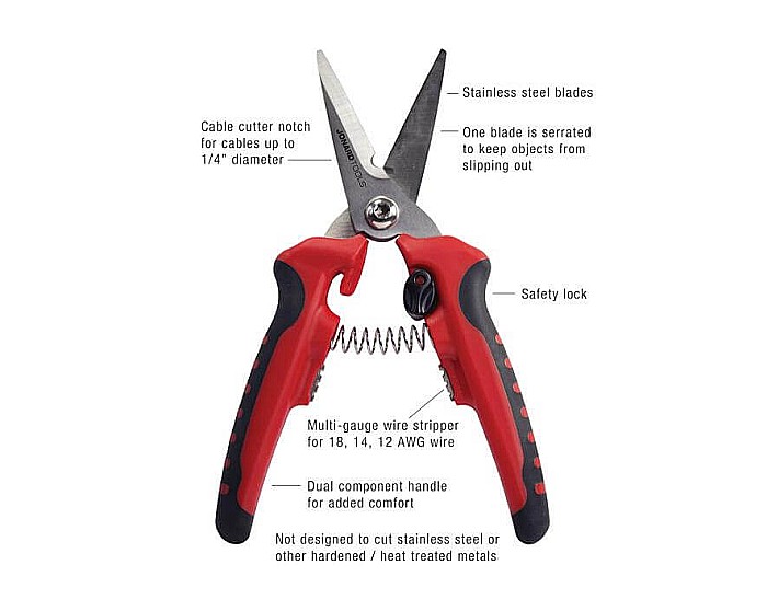 Heavy Duty Scissor With Wire Stripper [3]