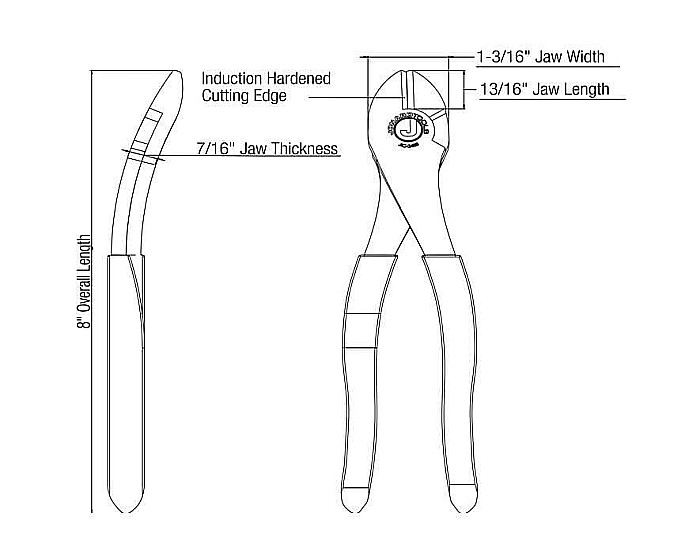 High Leverage Diagonal Cutter Curved [8]